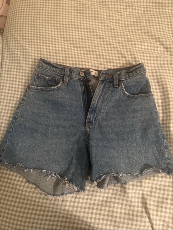 Abercrombie & Fitch Pants - Abercrombie & Fitch Light Blue Distressed High-Rise Denim Shorts